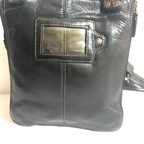 Fossil vintage unisex distressed Black Crossbody Bag - Picture 3 of 12